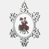 Bis zum Tod machen wir Teil - Viktorianisches Skel Schneeflocken Zinn-Ornament (Rechts)