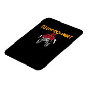 Bis zum Tod machen wir Teilskelett mit roten Blume Magnet (Linke Seite)