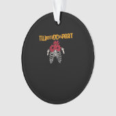 Bis zum Tod machen wir Teilskelett mit roten Blume Ornament (Vorderseite)