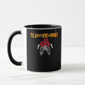 Bis zum Tod machen wir Teilskelett mit roten Blume Tasse (Links)