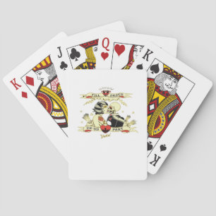 Bis zum Tod machen wir teilweise klassisches Desig Spielkarten