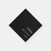 Bis zum Tod mit dem Namen gotische Schwarze Hochze Serviette (Ecke)