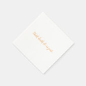 Bis zum Tod nehmen wir Teil Ehe Gelübde Pfirsich Serviette (Ecke)