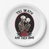 "Bis zum Tod Papier Teller (Vorderseite)