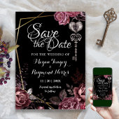 Bis zum Tod | Schwarz-Gotisches Elegant Save the D Save The Date