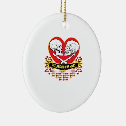 Bis zum Tod sind wir essenziell Keramik Ornament (Rechts)