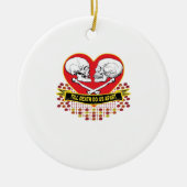 Bis zum Tod sind wir essenziell Keramik Ornament (Vorne)