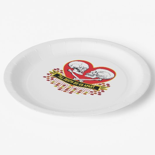 Bis zum Tod sind wir essenziell Pappteller (Schrägansicht)