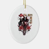 Bis zum Tod sind wir essenziell - spöttischer Seel Keramik Ornament (Rechts)