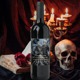 Bis zum Tod Skelett Van Gogh Gothic Hochzeitsgesch Weinetikett