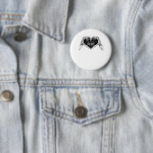 bis zum Tod: Skeletthand Herz Button (Beispiel)