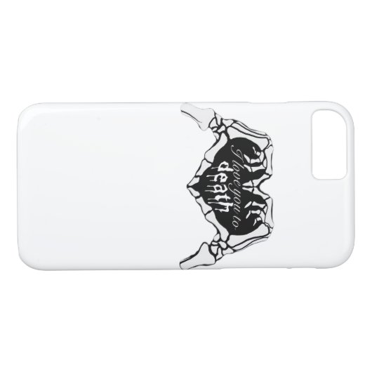 bis zum Tod: Skeletthand Herz Case-Mate iPhone Hülle (Rückseite (Horizontal))