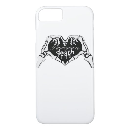 bis zum Tod: Skeletthand Herz Case-Mate iPhone Hülle (Rückseite)