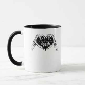 bis zum Tod: Skeletthand Herz Tasse