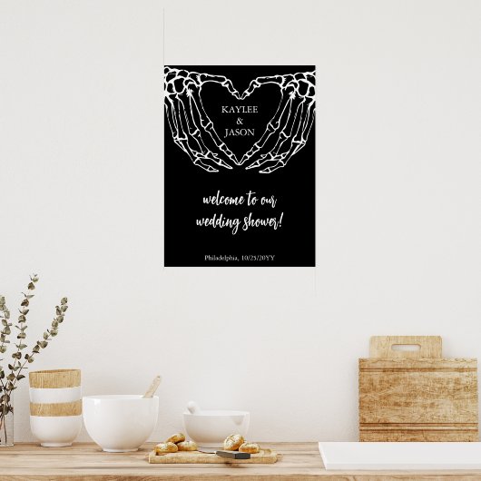 Bis zum Tod Skeletthändler Paare Dusche Empfang Poster (Küche)