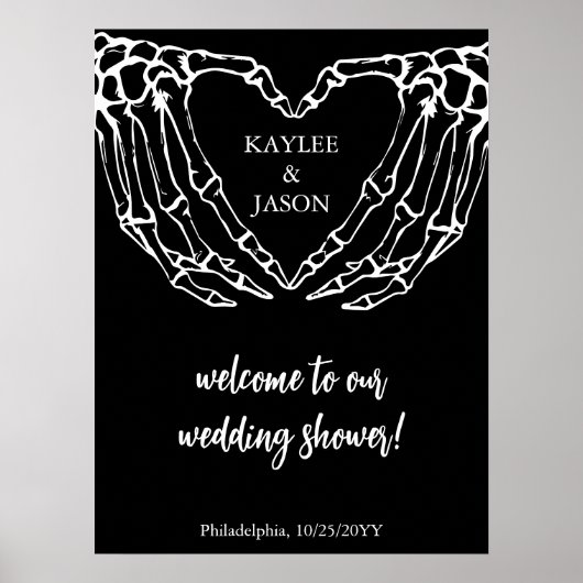 Bis zum Tod Skeletthändler Paare Dusche Empfang Poster (Vorne)