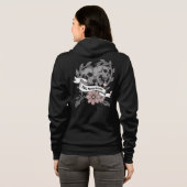 Bis zum Tod, Teil I, graurosa Schädel Blume Hoodie (Schwarz voll)