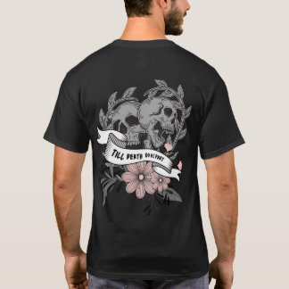 Bis zum Tod, Teil I, graurosa Schädel Blume T T-Shirt
