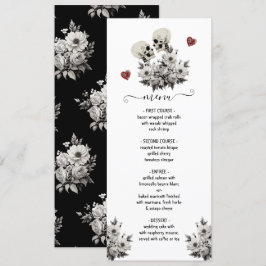 Bis zum Tod, Teil, Skeleton Bride Groom Menü Menükarte