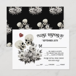 Bis zum Tod, Teil Skeleton Couple Floral UAWG Einladung