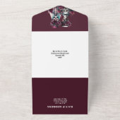 Bis zum Tod teilen wir bordeauxrotes Paar chic All In One Einladung (Außenbereich)