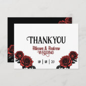 Bis zum Tod teilen wir das Paar des Hochzeitsschäd Dankeskarte (Vorne/Hinten)