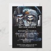 Bis zum Tod teilen wir Leiche Brautbräutigam Einladung (Vorderseite)