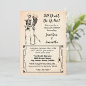 Bis zum Tod teilen wir Paare Dusche halber Einladung (Stehend Vorderseite)