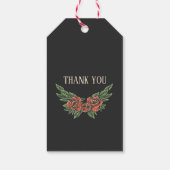 Bis zum Tod teilen wir Rose Skelett Hochzeit Geschenkanhänger (Rückseite)