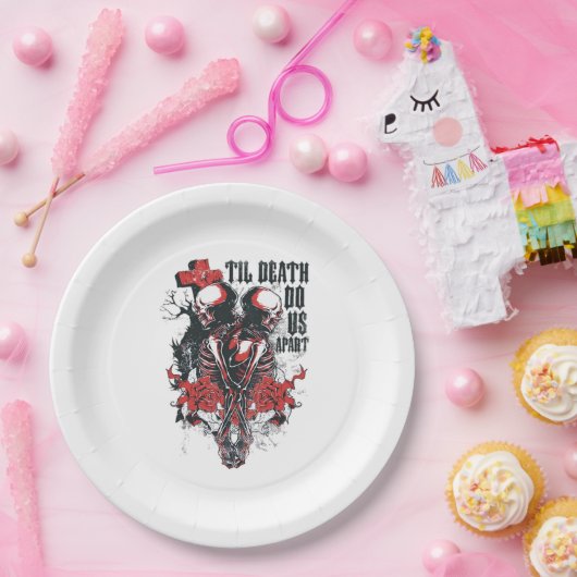 Bis zum Tod tun uns als Teil Pappteller (Party)