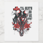 Bis zum Tod tun uns als Teil Weinetikett (Einzelnes Label)