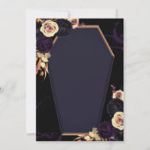 Bis zum Tod tun uns Lila Coffin-gotische Hochzeit Einladung (Rückseite)