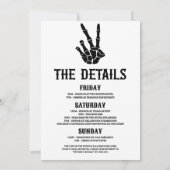 Bis zum Tod tun uns Party Bachelorette Wochenende Einladung (Rückseite)