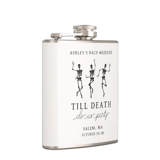 Bis zum Tod tun uns Party Bachelorette Wochenende Flachmann (Rechts)