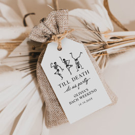 Bis zum Tod tun uns Party Bachelorette Wochenende Geschenkanhänger