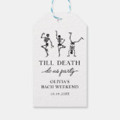 Bis zum Tod tun uns Party Bachelorette Wochenende Geschenkanhänger (Rückseite)