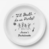 Bis zum Tod tun uns Party Bachelorette Wochenende Pappteller (Vorderseite)