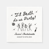 Bis zum Tod tun uns Party Bachelorette Wochenende Serviette (Vorderseite)