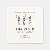 Bis zum Tod tun uns Party Bachelorette Wochenende Serviette (Vorderseite)