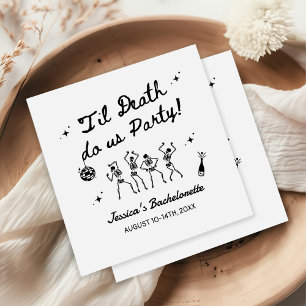 Bis zum Tod tun uns Party Bachelorette Wochenende Serviette