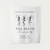 Bis zum Tod tun uns Party Bachelorette Wochenende Wandteppich (Vorderseite)