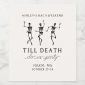 Bis zum Tod tun uns Party Bachelorette Wochenende Weinetikett (Einzelnes Label)