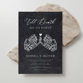 Bis zum Tod tun uns Party Black Tarot Goth Wedding Einladung
