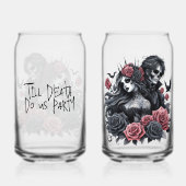 Bis zum Tod tun uns Party Braut und Erbe Dosenglas (Rückseite)