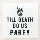 Bis zum Tod tun uns Party Brautparty Glasuntersetzer (Vorderseite)