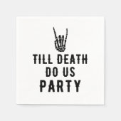 Bis zum Tod tun uns Party Brautparty Serviette (Vorderseite)