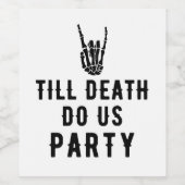Bis zum Tod tun uns Party Brautparty Weinetikett (Einzelnes Label)