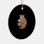 Bis zum Tod tun uns Party Cat Skull Classic Keramik Ornament (Rechts)