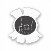 Bis zum Tod tun uns Party Classic Aufkleber (Vorderseite)