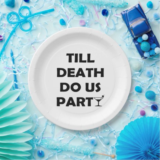 Bis zum Tod tun uns Party Classic & Basic Design Pappteller (Party)